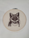 Foxy Gentleman 8" Embroidery Hoop