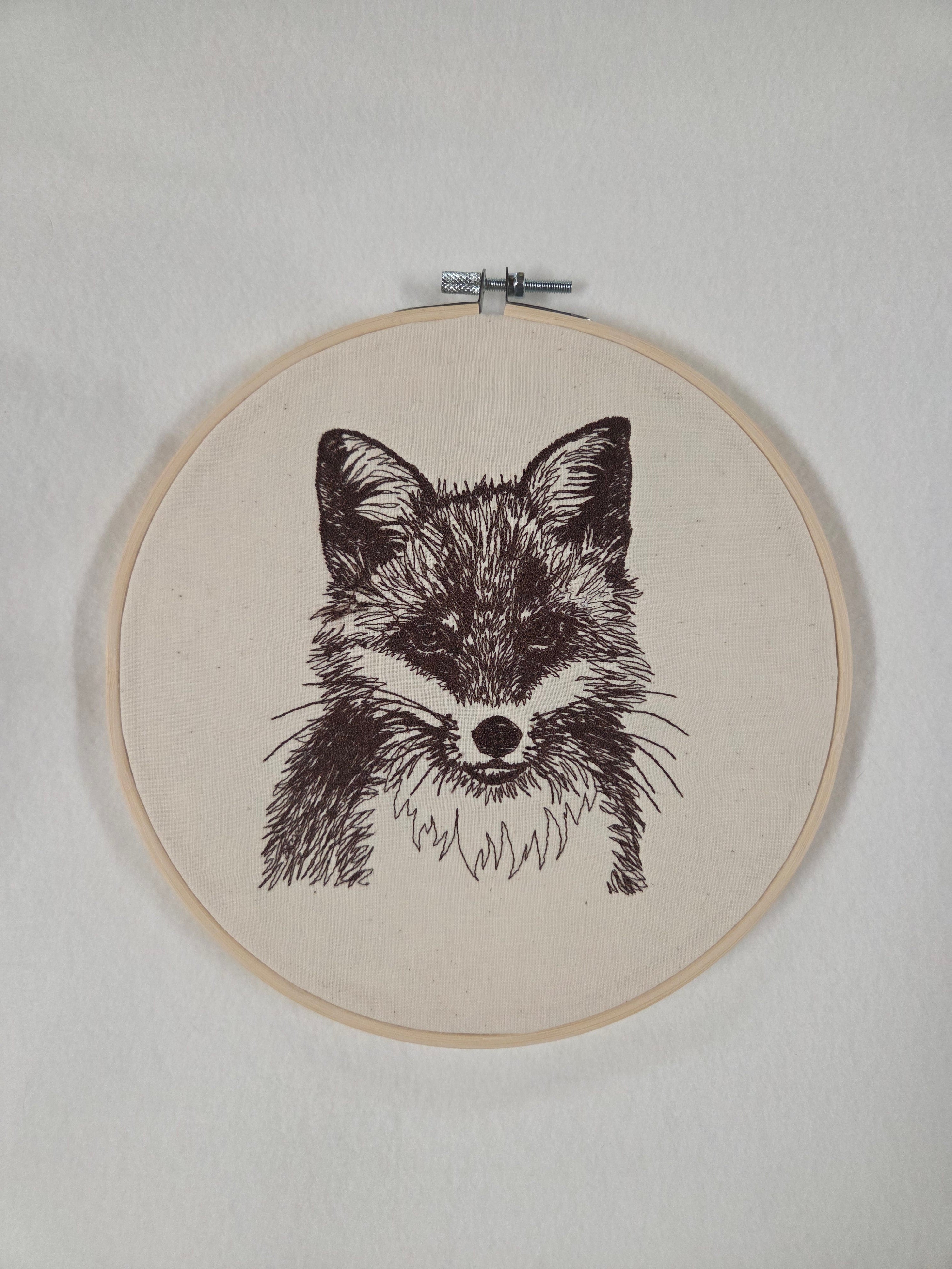 Foxy Gentleman 8" Embroidery Hoop